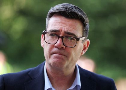 British Prime Minister Andy Burnham speaking during questions in the House of Commons.