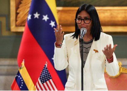 Venezuela's interim president Delcy Rodríguez addresses the United Nations General Assembly.